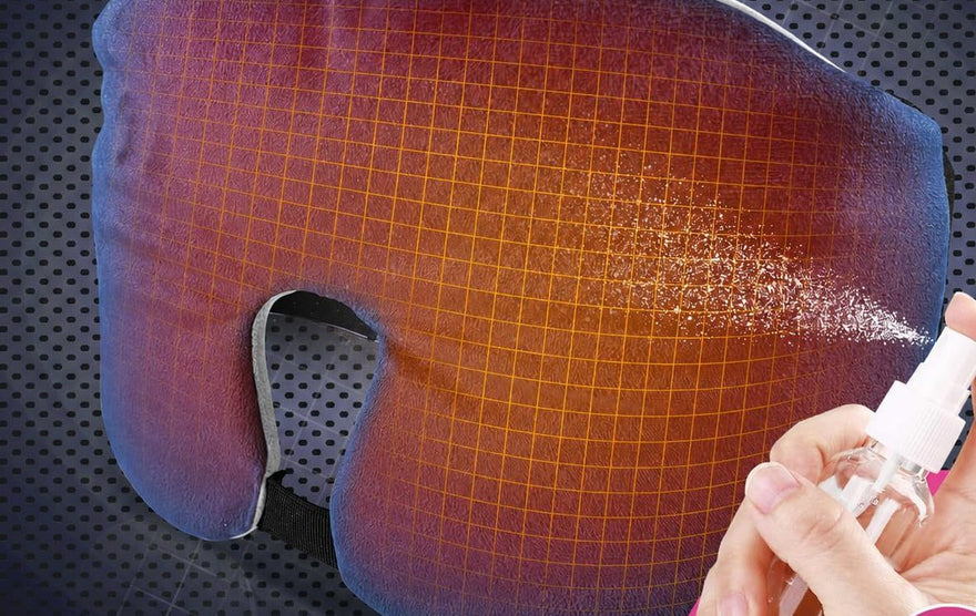 Thermal view of the heating element with the mist bottle in use