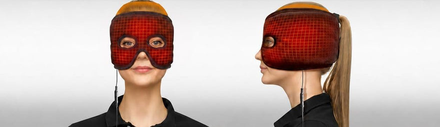 Thermal images showing heat distribution across the face, front and side